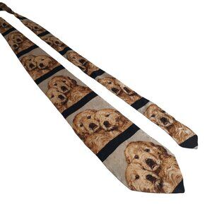 Golden Retriever Print Silk Tie By Puritan 1998 Good As Gold John Weiss Vet